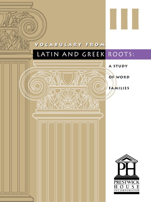 Cover image for Vocabulary from Latin and Greek Roots, Book 3